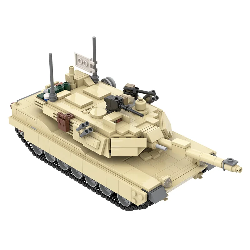Конструктор MOC Military USS M1A2 Abrams Набор строительных блоков военная колесница сборный