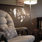 Зеркальная Наклейка s на стену в ванную комнату, объемное украшение на всю поверхность комнаты, самоклеящаяся фреска на длинную волшебную сеточку с птицами, R053