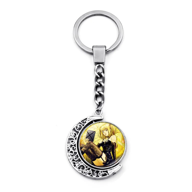 Брелок для ключей Death Note с подвеской в виде поворотной Луны на 360 градусов |