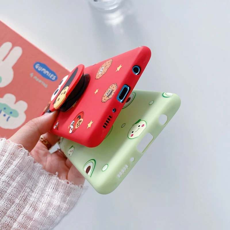 3d cartoon phone holder case for xiaomi mi poco x3 nfc m3 pro f3 pocophone f1 x4 m4 pro 4g 5g cute silicone stand cover pocom3 free global shipping