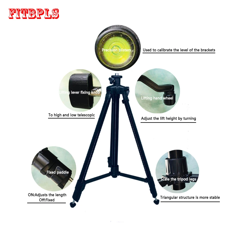

Aluminum Tripod Stand For Self leveling 1.5m for Laser Level Tripod Adjustable Height Thicken