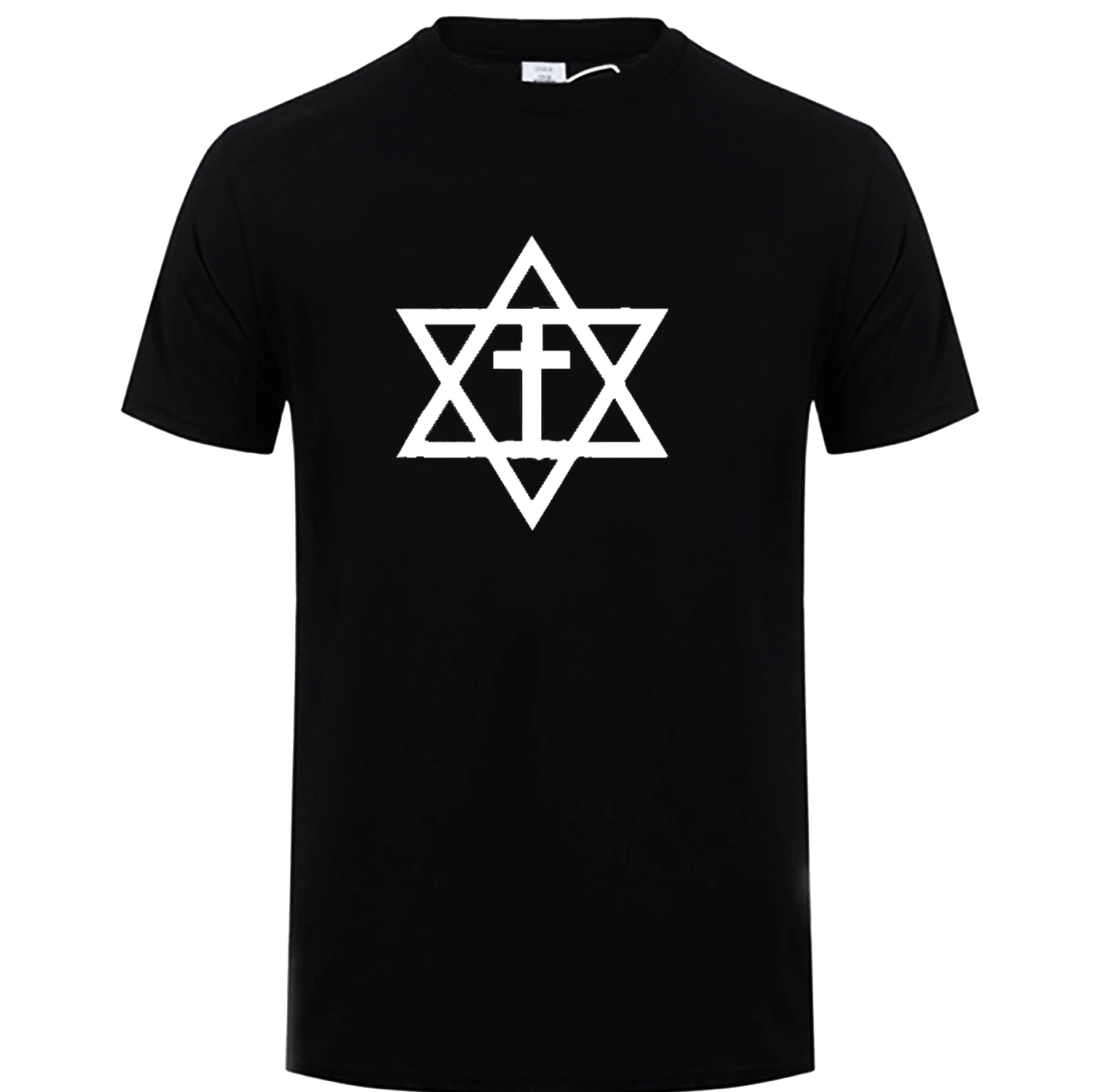 

Мужская футболка с коротким рукавом, с изображением Креста звезды Давида