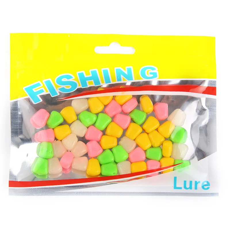 

50pcs/Lot Corn Soft 10mm 0.4g For Freshwater Colorful Fishing Lure Aritificial Silicone Swimbait Bionic Single Hook Wobbler Bait