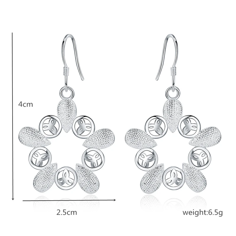 

DOTEFFIL 925 Sterling Silver Geometric Circle Drop Earring For Women Lady Wedding Engagement Party Fashion Jewelry