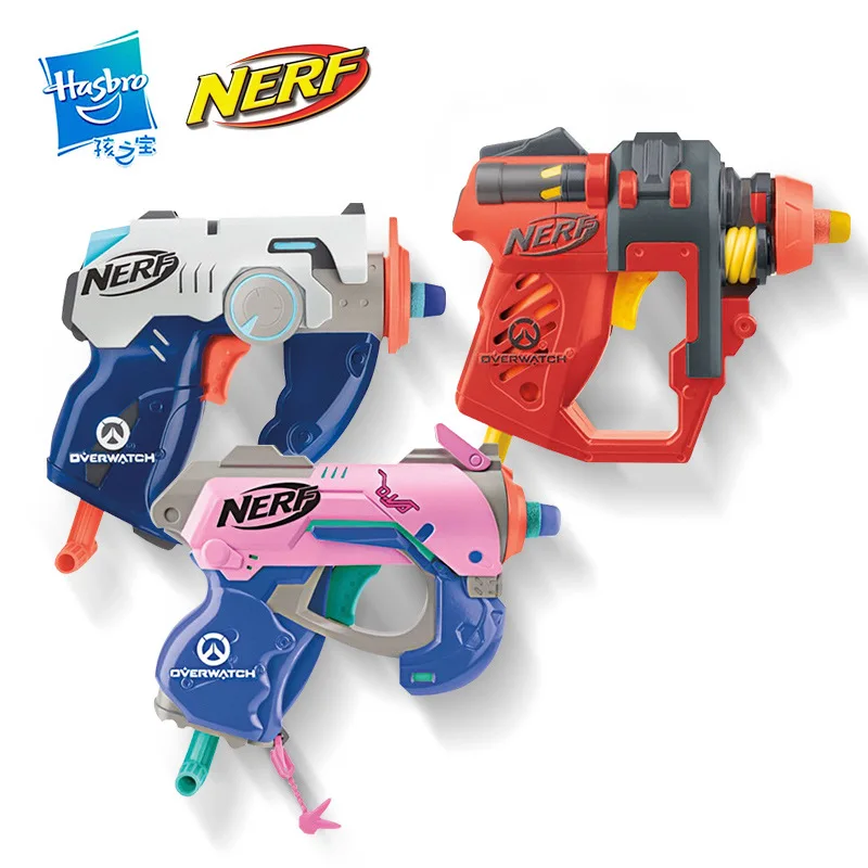 Оригинальный пистолет Hasbro Nerf Overwatch OVW D.VA Boy мягкий пуля игрушка для детей на