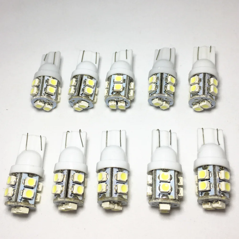 10 шт. Автомобильный светодиодный светильник T10 W5W 168 194 1210 SMD 3528 авто мотоцикла