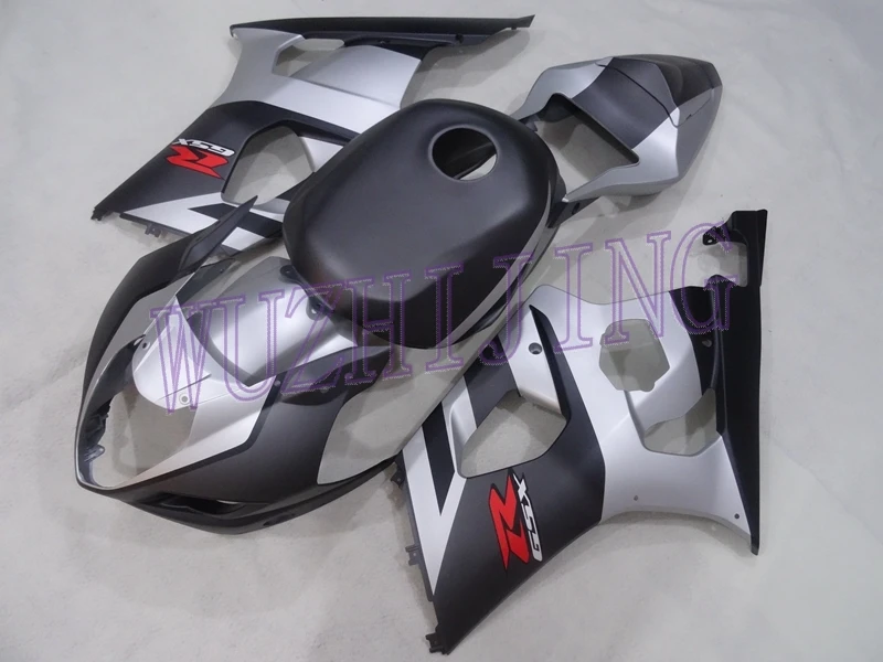 INJECTION mold Кузов GSXR 1000 2004 Пластиковые обтекатели GSX R 1000 03 материя серебристый черный кузов GSX-R1000 2003-2004 K3 - Цвет: INJECTION mold