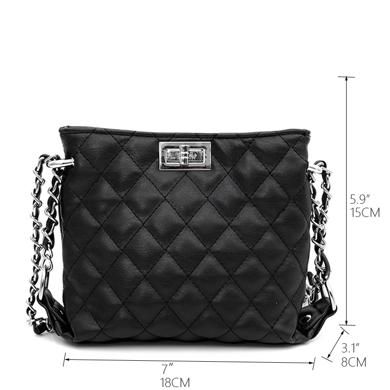 Женская Повседневная сумка на одно плечо с вышивкой и цепочкой Корейская версия |