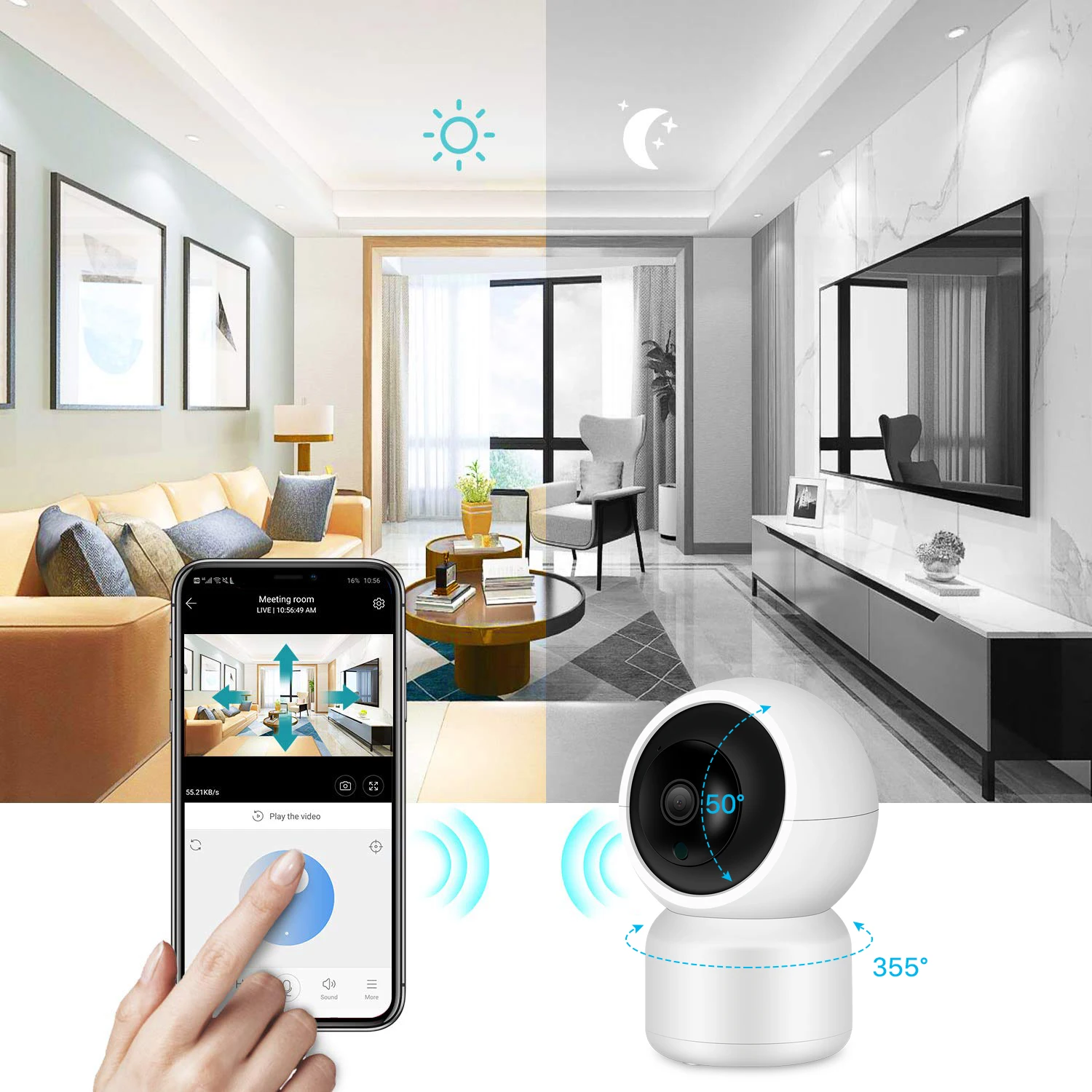 Besder 1080P автоматическое отслеживание ip-камера с LAN портом Облачное хранилище CCTV домашнее наблюдение WiFi камера Двухсторонняя Аудио Сигнализация Движения