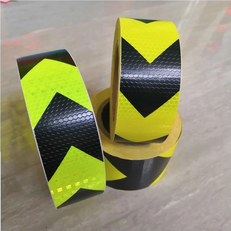 5cm yellow black AW 1 м длинная самоклеящаяся ПВХ Светоотражающая Лента безопасности дорожного движения Строительная площадка светоотражающий знак - Цвет: 5cm yellow black AW