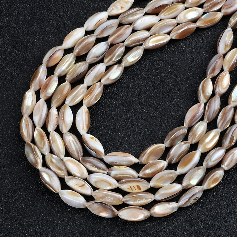 

Beige Natural Stripes Mother of Pearl Shell Waterdrop Loose Beads DIY Bracelet Necklace Earring For Jewelry Making Free Shipping