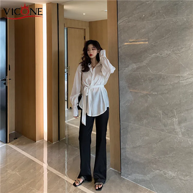VICONE Plus Size New Shirts Office Lady Spring Women Casual Long Sleeve Tops | Женская одежда