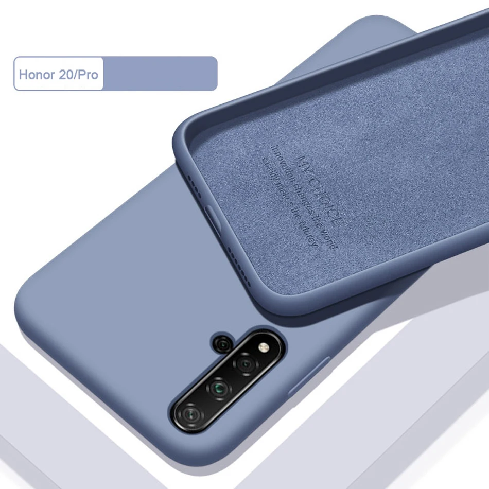 Светло-фиолетовый Приятный для кожи чехол для huawei Nova 5T жидкие Силиконовые чехлы huawei Nova 5T тонкий, мягкий, из полиуретана покрытие из микрофибры Capas huawei Nova 5T - Цвет: Светло-фиолетовый