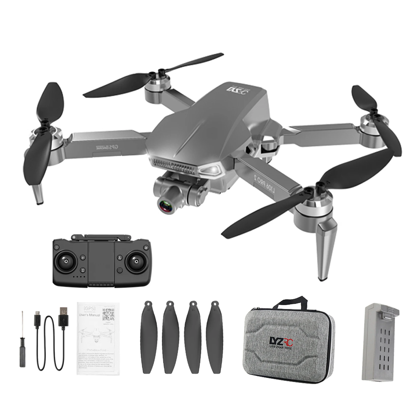 

L106Pro2 Drone Brushless Motor Folding RC Helicopter 5G FPV 4K HD Aerial Photography Two-axis EIS Anti-shake Gimbal GPS Aircraft