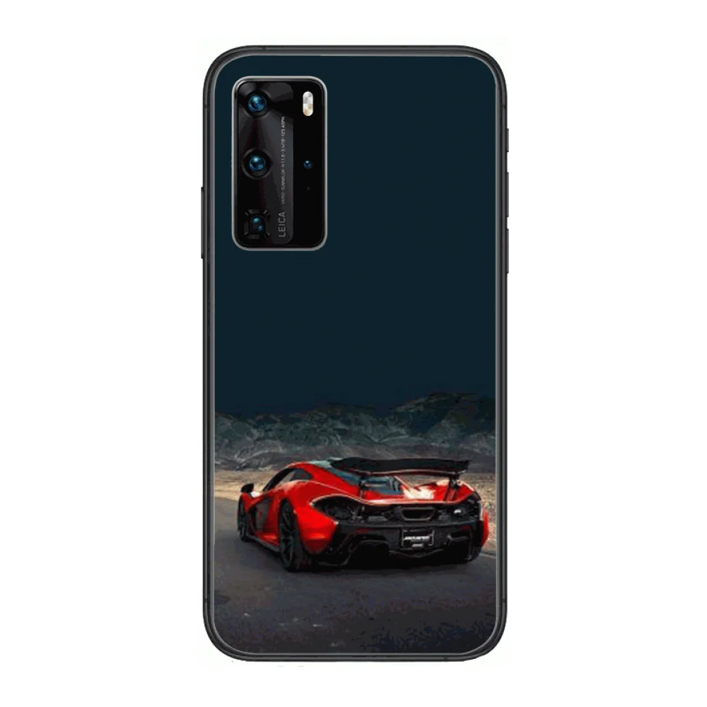 

High-end custom McLaren Supercar Phone case Phone Case For Huawei P 40 30 20 10 Lite Smart Z Pro Black Etui Coque Painting