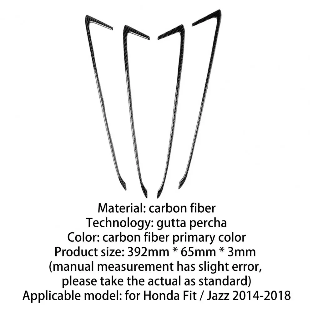 

4 Pcs Car Sticker Durable Multipurpose Carbon Fiber Decoration Car Protection Accessories Sticker for Honda Fit Jazz 2014-2018
