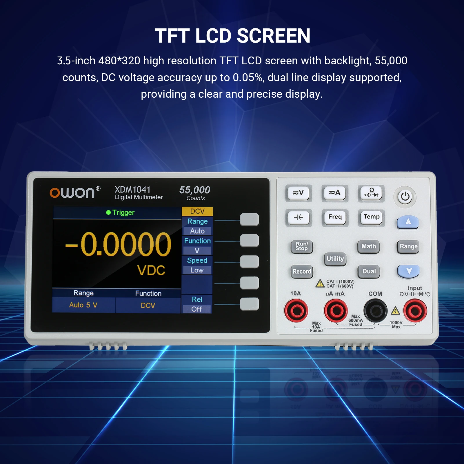 55000 Counts Digital Multimeter High Accuracy Universal Meter with 3.5inch TFT LCD Screen Backlight Multifunctional Ammeter | Инструменты