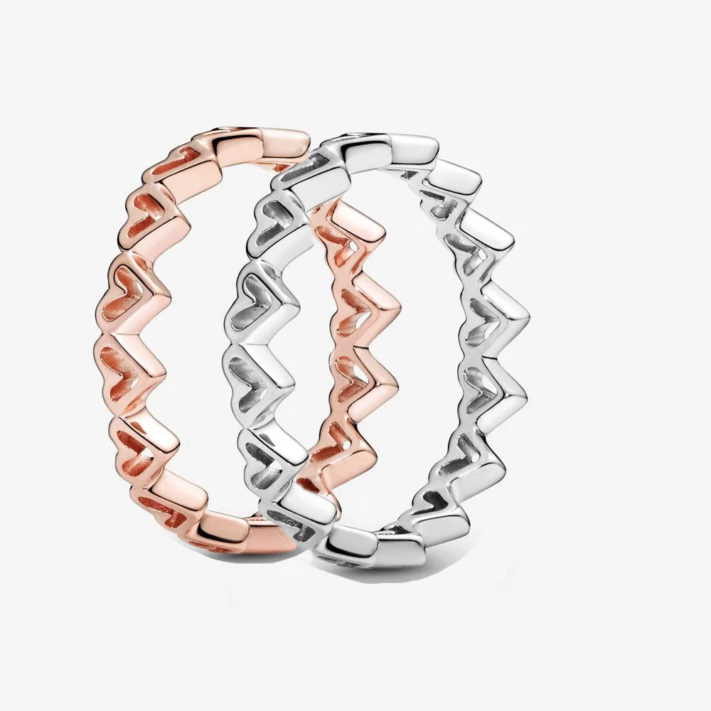 2020 Новый ко Дню Святого Валентина 925 стерлингового серебра двухцветная руки