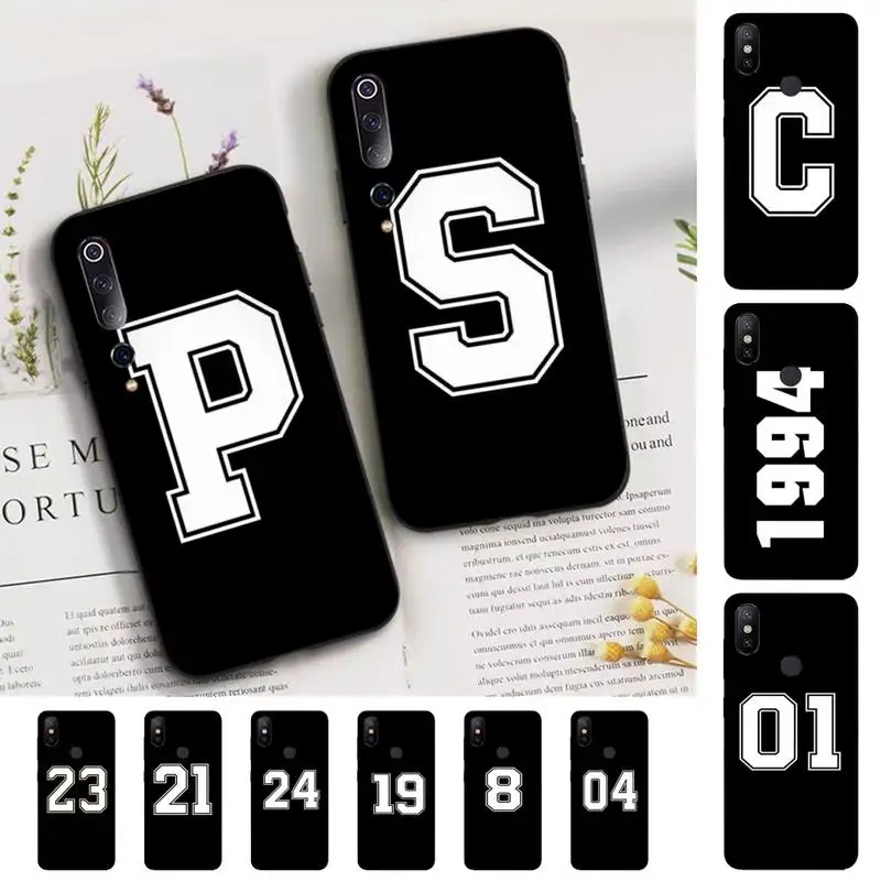 

FHNBLJ Football Lucky number And letter Phone Case for Xiaomi mi 9 8 10 5 6 lite F1 SE Max 3 2 mix 2s