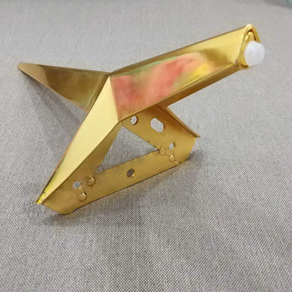 Золотистые мебельные ножки трехконтурные металлические для дивана подставка