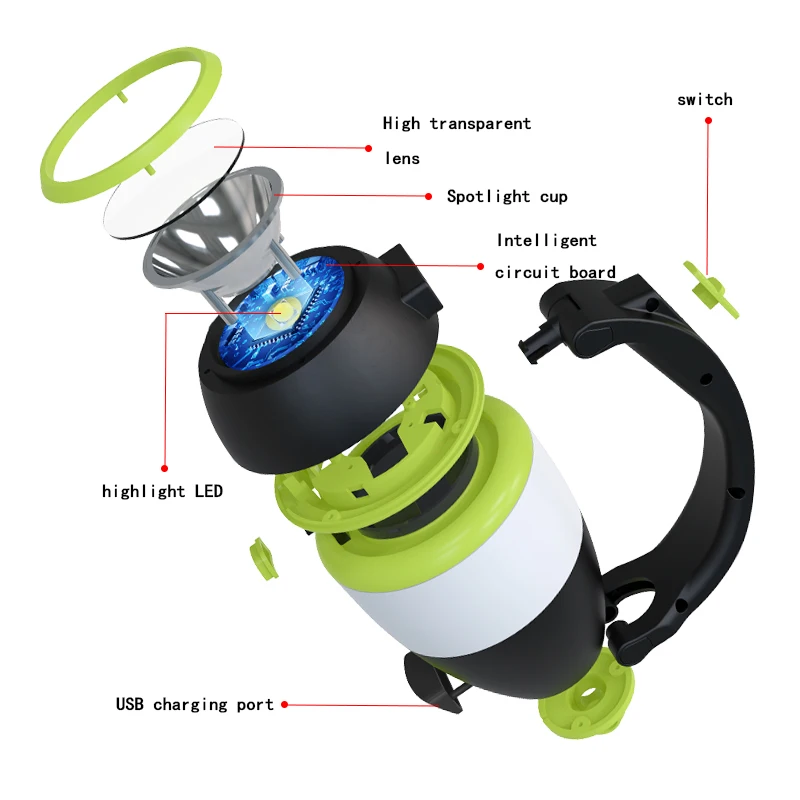 4 in 1 Multifunction led Flashlight Emergency lamp USB Charging Desk Lamp outdoor Camping | Лампы и освещение