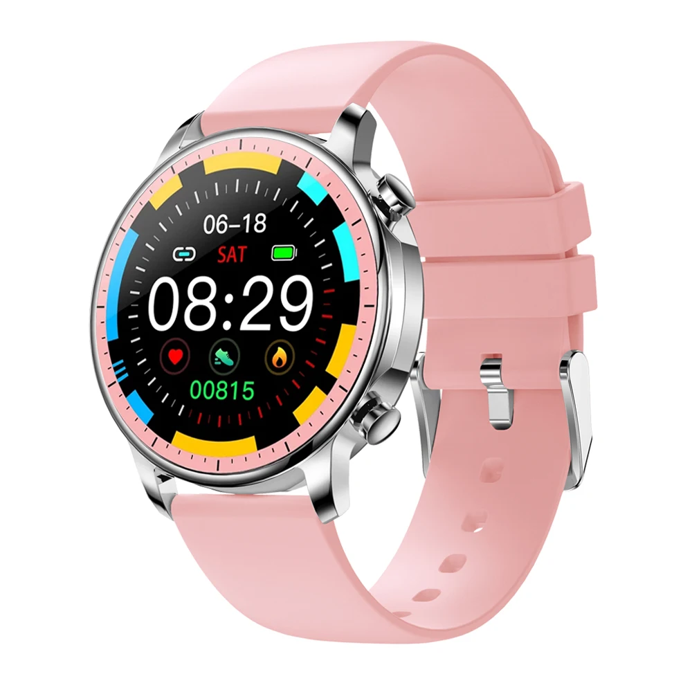 

Спортивные женские Смарт-часы Full Touch с круглым HD-экраном, Смарт-часы для девочек с пульсометром, совместимые с Android и IOS