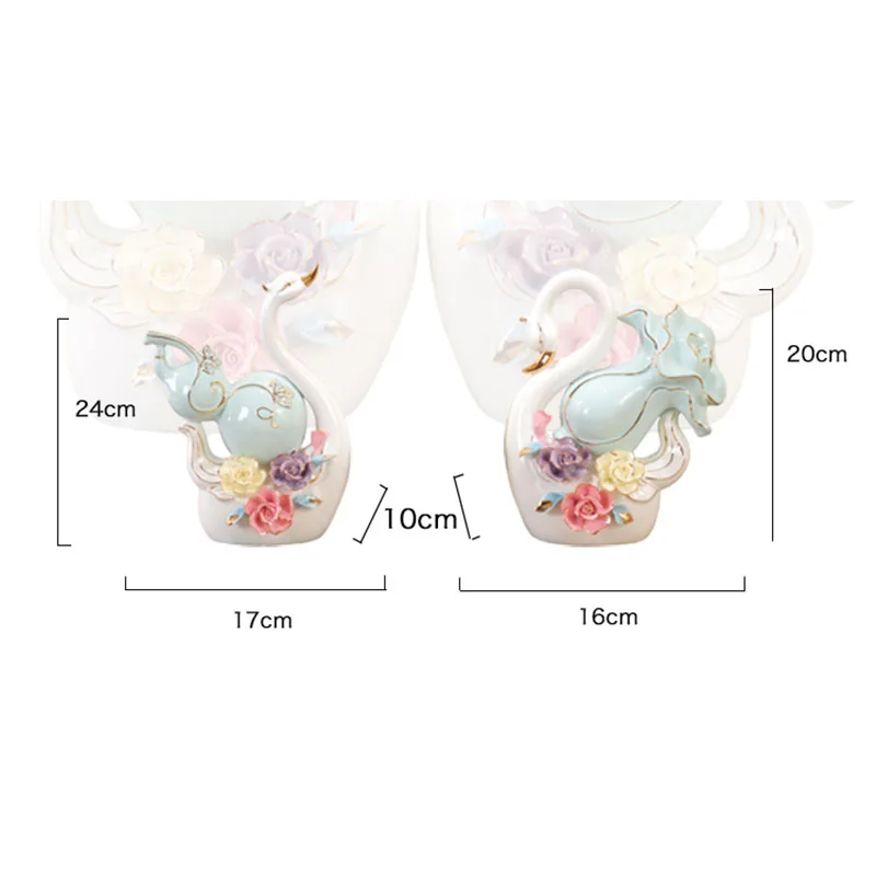 2 шт. простое искусство в виде белой тыквы Лебедь керамические поделки украшения