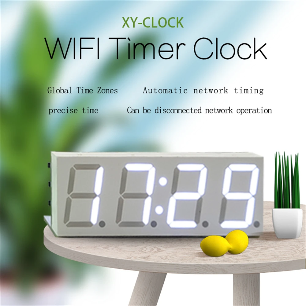 XY-clock модуль времени Wi-Fi автоматически отправляет цифровые электронные часы