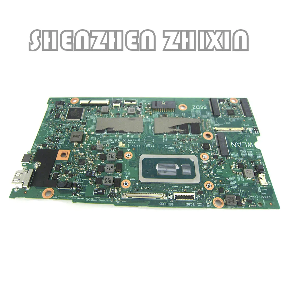 

Yourui для DELL 7386 материнская плата портативного компьютера с SRFFX I5-8265U Процессор CN-02CF17 02CF17 2CF17 17925-2 100% рабочих