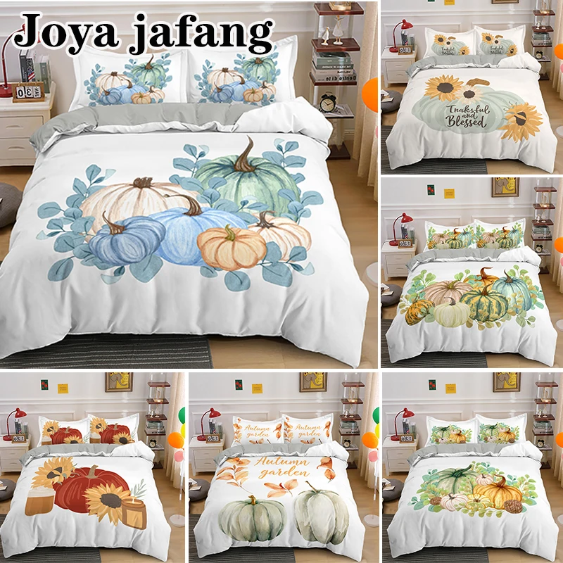 

Комплект постельного белья из 2 или 3 предметов, покрывало с изображением тыквы, AU, Double, UK, Single, US, Twin, Full, Queen, King Size