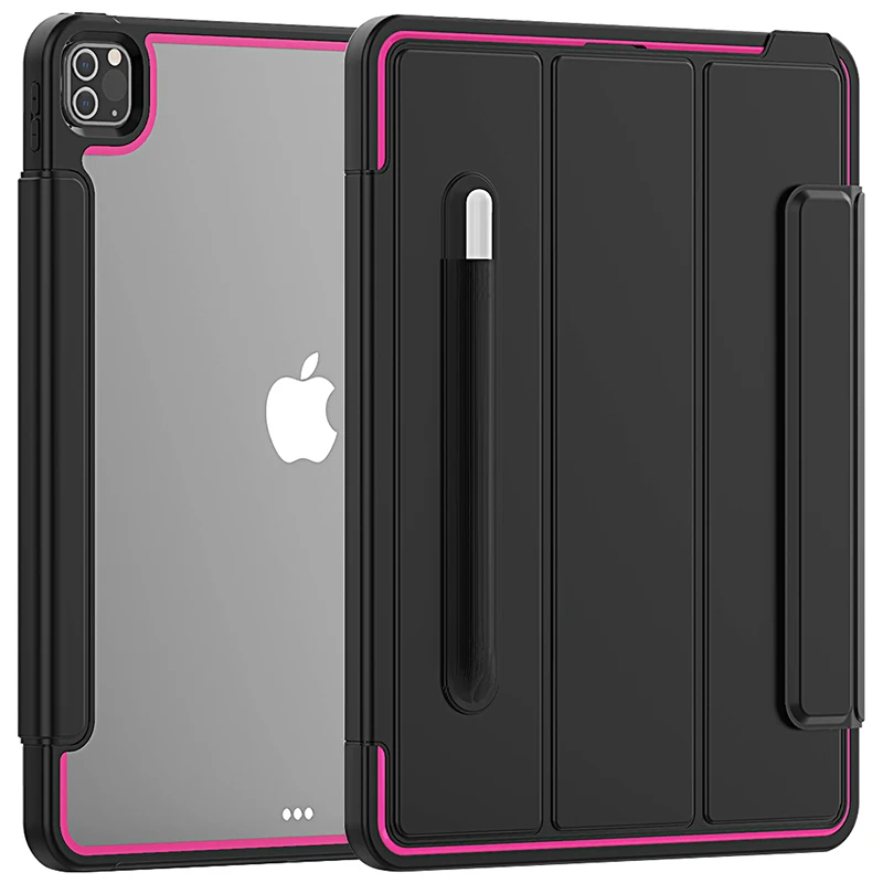 

Shockproof Smart Cover for iPad Pro 12.9 2020 4th/Pro 12.9 2018 TPU Leather Case with Pencil Slot Function+Stylus