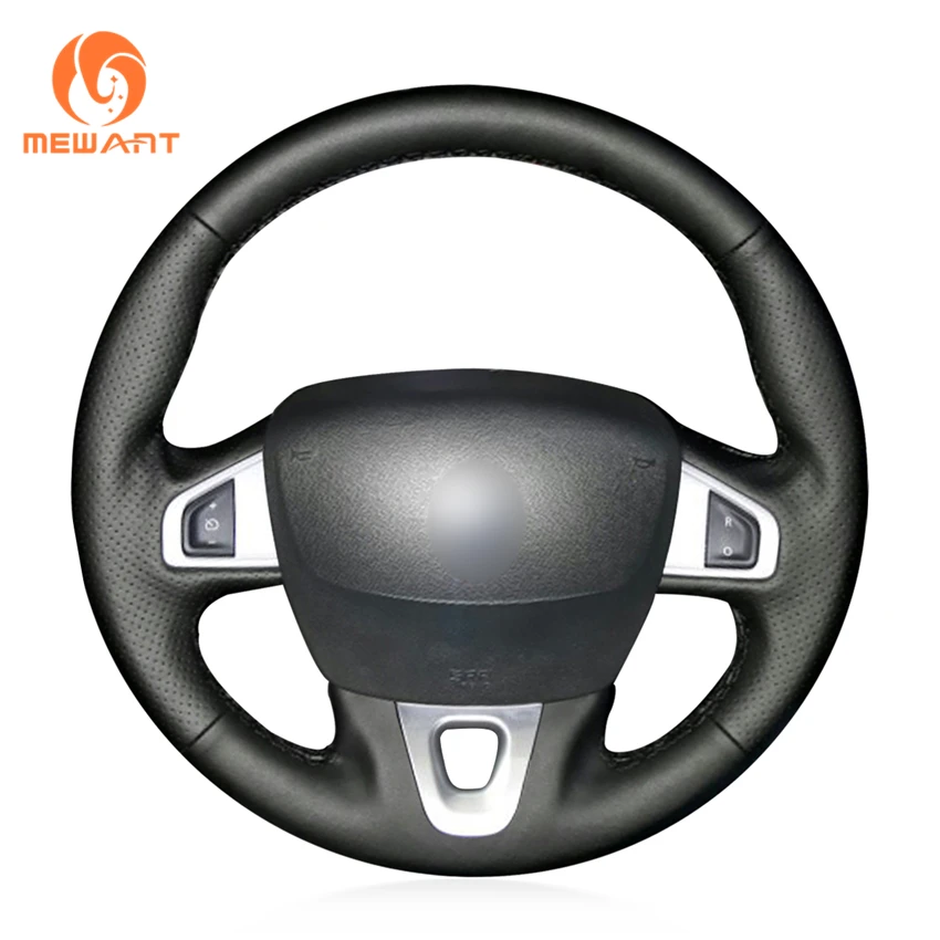 MEWANT черный чехол на руль из искусственной кожи для Renault Megane 3 Scenic Grand Kangoo 2 Fluence ZE Nissan