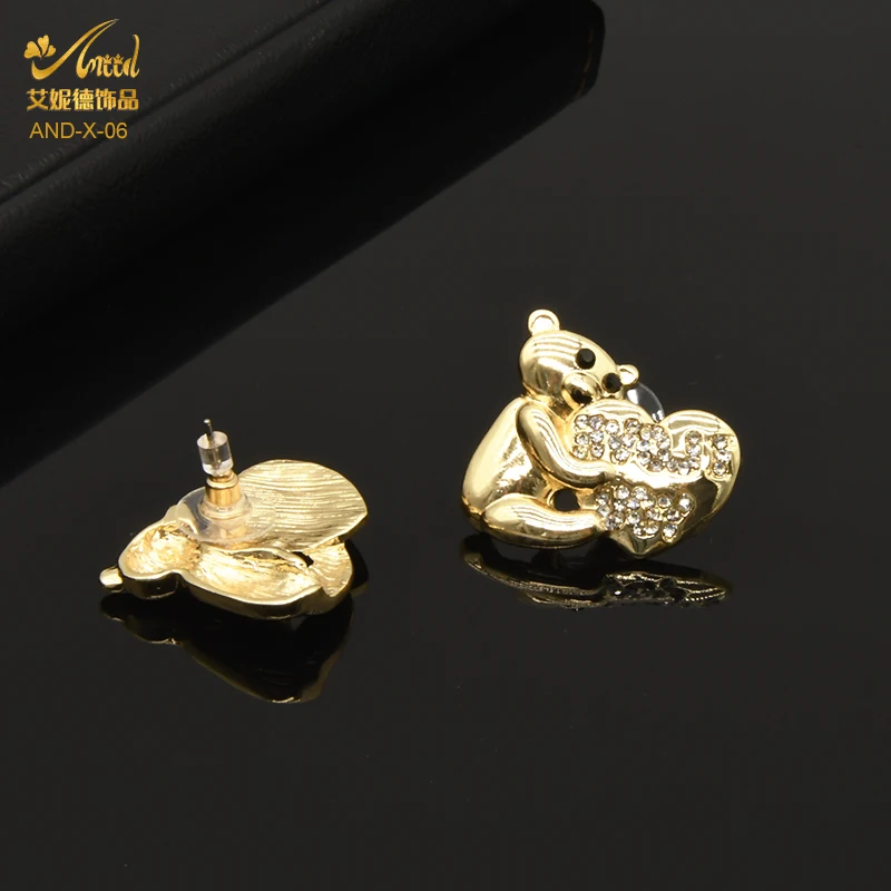 

ANIID Bear Xoxo Big Necklace Wedding Nigeria Jewelry Sets For Women Bracelets Ethiopian 24k Gold Dubai Bridal Jewellery Moroccan