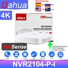 Сетевой видеорегистратор Dahua NVR POE, 4 канала, 4K, сетевой видеорегистратор, сетевой видеорегистратор 1U WizSense, система видеонаблюдения CCTV, домашняя защита