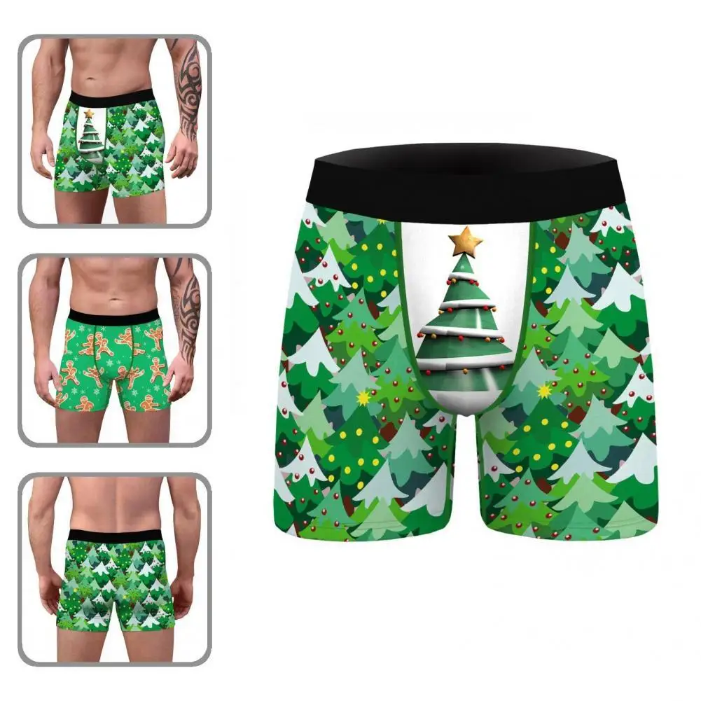 

Забавные рождественские боксеры в виде снежинок Рик огурец с рождественской шапкой для вечерние