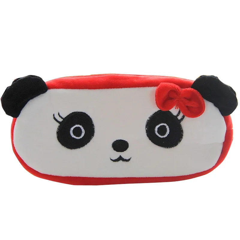 

Fashion Cartoon Red Panda Velvet Purse Pencil Case Pouch Storage Pen Bag Wallet Stationery Pencilcase Makeup Cosmetic Handbag