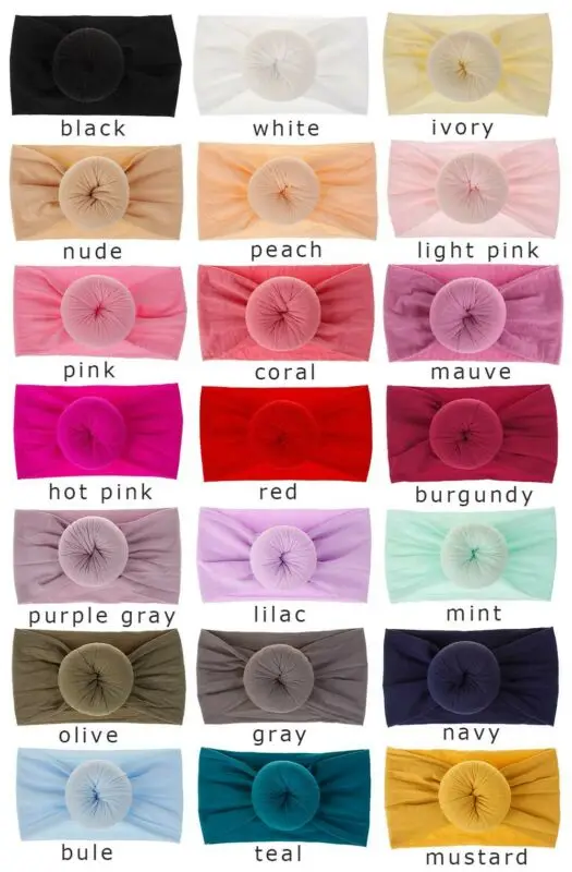 

PUDCOCO Hot Kids Baby Girls Bow Hairband Headband Stretch Turban Knot Head Wrap Multi color Headwear