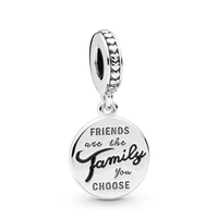 friendship pendant diy fit pan charms bracelet women friends are the family you choose dangle beads for jewelry making girl gift