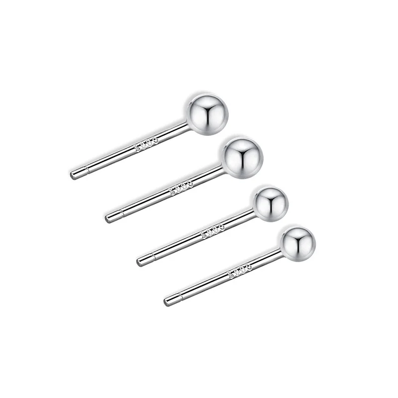 Женские серебряные серьги круглые серьги-гвоздики подходят для мужчин которые