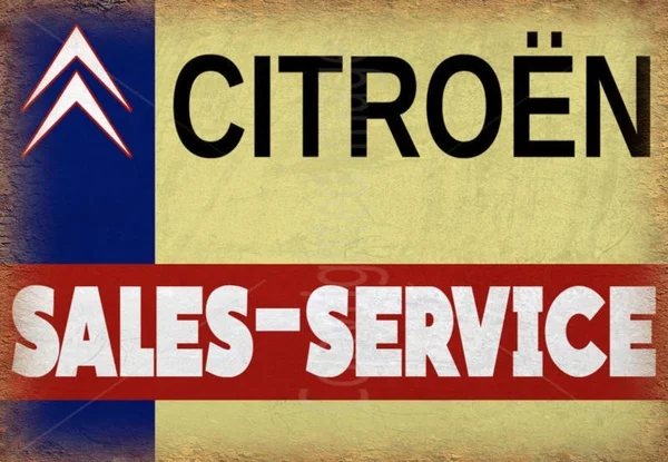 

Citroen Sales Service Retro Vintage Garage Workshop Metal Tin Sign Poster