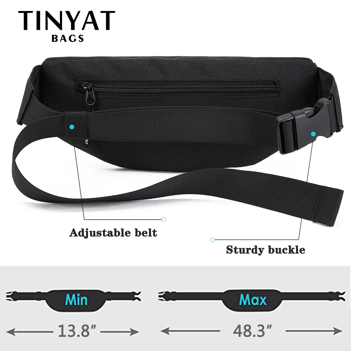 Поясная Сумка TINYAT для мужчин повседневная большая сумочка-кошелек телефона