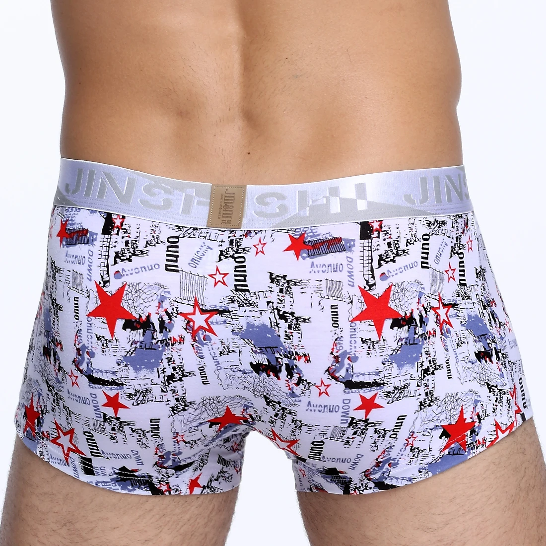 Mens Boxer-Shorts Trunks Bamboo Breathable Bodysuit Fashion Print Hombre Boxer Panties Four-Seasons Hot Sale