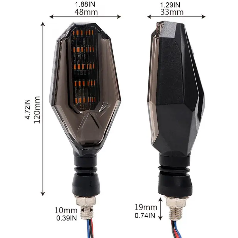 

Universal Motorcycle 12 LED Turn Signal Lights Blinker Front Rear Lights Indicator for Suzuki