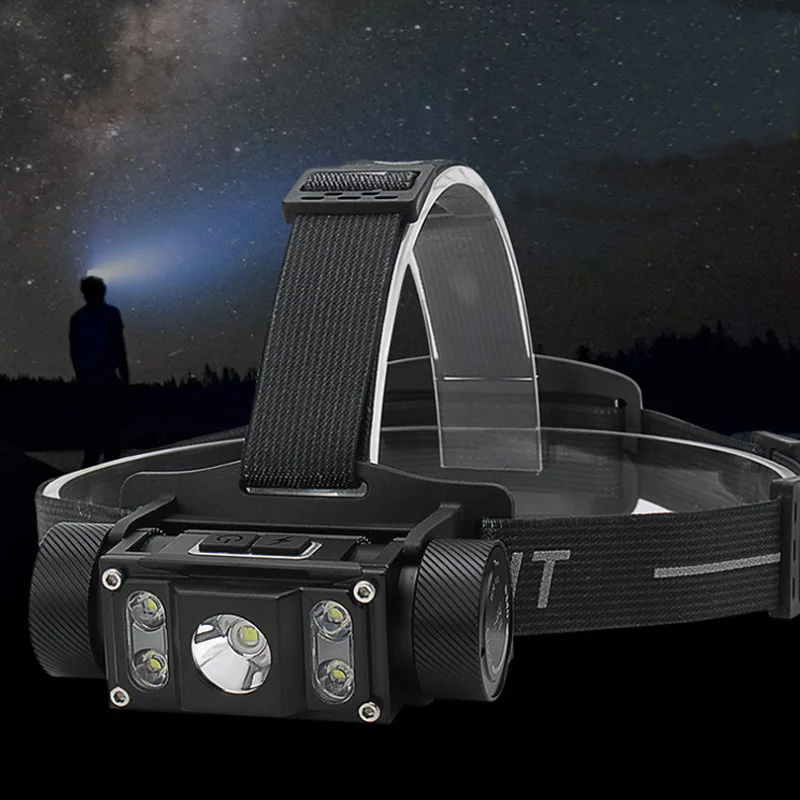 G6 New XML-L2 LED Headlamp 1300lm USB C Rechargeable 21700 Head Torch Light Outdoor Tactical Lantern with Magnet