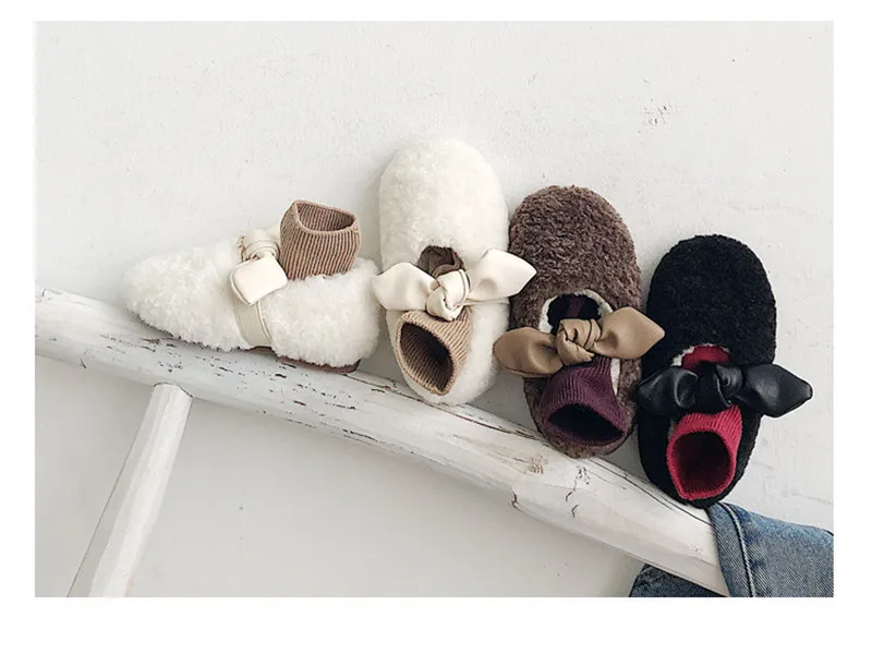 

Xiaying Smile Fall and Winter 2019 New Kid Cotton Shoes Girl Fur Shoes Baby Warm Soft Bottom Princess Shoes with Flannel MBB-M9