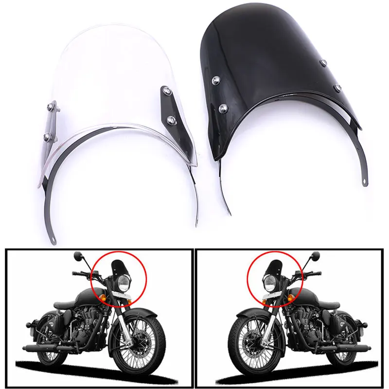 Nordson Motorcycle Windshield Deflector Extension Spoiler Windscreen Spoiler Airflow Windscreen For Royal Enfield Classic 500CC
