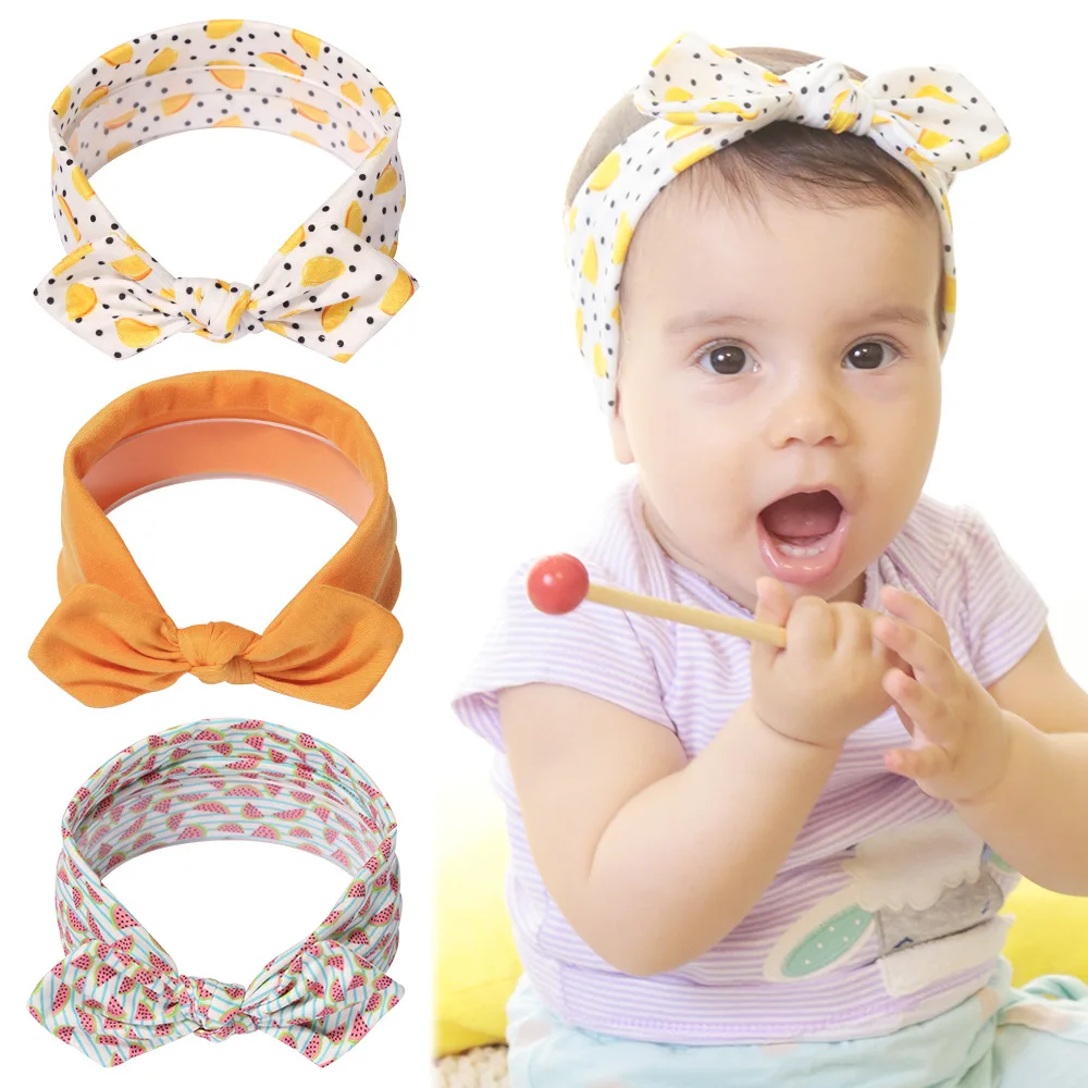 

baby girl headband Infant hair accessories rabbit bunny ear bows newborn Headwear tiara headwrap Gift Toddlers bandage Ribbon