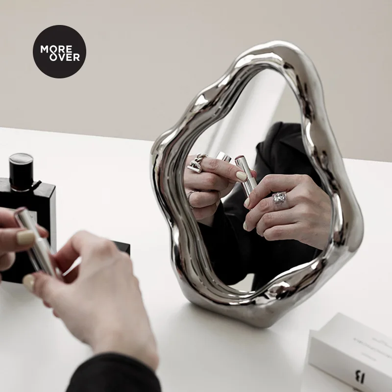 

Creative Personality Makeup Mirror Nordic Simple Home Decoration Wall Hanging Mirror High-grade Decoration