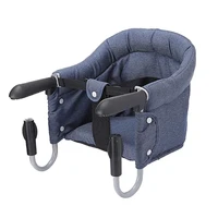 portable baby highchair fixing clip on table foldable chair booster safety belt dinning hook on chair harness
