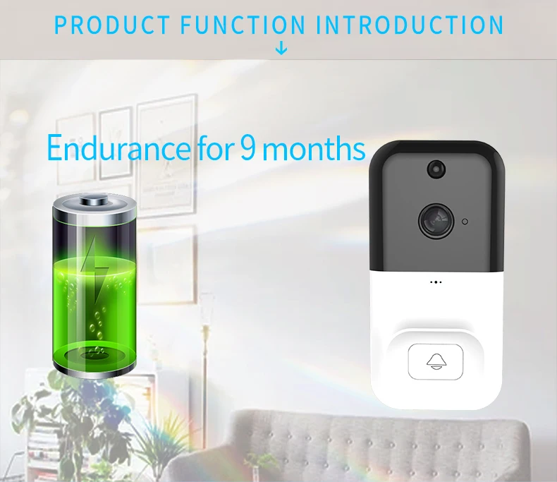 DIDseth Smart Wi-Fi батарея дверной звонок wifi Звонок камера для квартиры PIR сигнализация